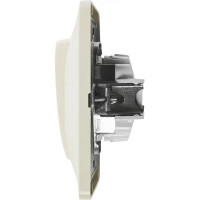 Выключатель встраиваемый Schneider Electric Glossa 2 клавиши цвет молочный