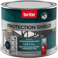 Грунт-эмаль по ржавчине Brite Protect Shield полуматовая цвет черный 2 л