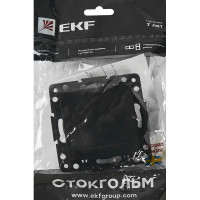 Выключатель встраиваемый EKF Стокгольм EZV10-021-20 1 клавиша цвет черный