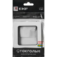 Рамка для розеток и выключателей EKF Стокгольм EXM-G-304-10 1 пост цвет белый