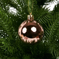 Набор новогодних шаров Christmas ø5-6 см полистирол цвет розовый 25 шт.