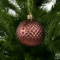 Набор новогодних шаров Christmas ø5-6 см полистирол цвет розовый 25 шт.