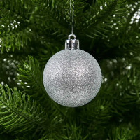 Набор новогодних шаров Christmas ø5-6 см полистирол цвет белый, зеленый, серебристый 25 шт.