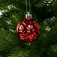 Набор новогодних шаров Christmas ø5-6 см полистирол цвет красный 25 шт.