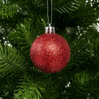 Набор новогодних шаров Christmas ø5-6 см полистирол цвет красный 25 шт.