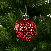 Набор новогодних шаров Christmas ø5-6 см полистирол цвет красный 25 шт.
