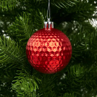 Набор новогодних шаров Christmas ø5-6 см полистирол цвет красный 25 шт.