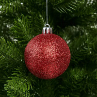 Набор новогодних шаров Christmas ø5-6 см полистирол цвет красный 25 шт.