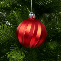 Набор новогодних шаров Christmas ø5-6 см полистирол цвет красный 25 шт.