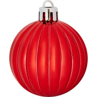 Набор новогодних шаров Christmas ø5-6 см полистирол цвет красный 25 шт.