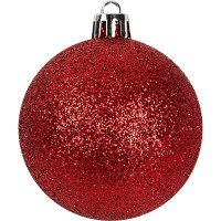 Набор новогодних шаров Christmas ø5-6 см полистирол цвет красный 25 шт.