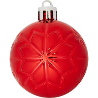 Набор новогодних шаров Christmas ø5-6 см полистирол цвет красный 25 шт.