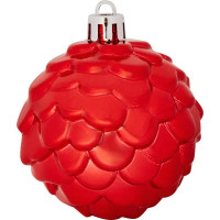 Набор новогодних шаров Christmas ø5-6 см полистирол цвет красный 25 шт.