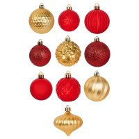 Набор новогодних шаров Christmas ø5-6 см цвет красный 25 шт.