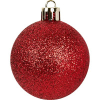 Набор новогодних шаров Christmas ø5-6 см цвет красный 25 шт.