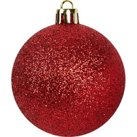 Набор новогодних шаров Christmas ø5-6 см цвет красный 25 шт.