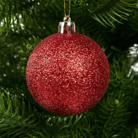 Набор новогодних шаров Christmas ø5-6 см цвет красный 25 шт.