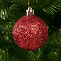 Набор новогодних шаров Christmas ø5-6 см цвет красный 25 шт.