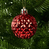 Набор новогодних шаров Christmas ø5-6 см цвет красный 25 шт.