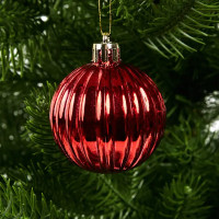 Набор новогодних шаров Christmas ø5-6 см цвет красный 25 шт.