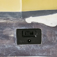 Композиция новогодняя светодиодная Санта рядом 41x17x20 см
