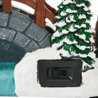 Композиция новогодняя светодиодная На мосту 18x11x12 см