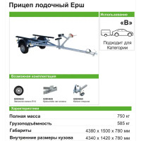 Прицеп Трейлер 82944С Ерш-ПВХ