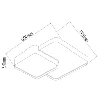 Люстра потолочная светододная Square FR6095CL-L84B цвет черный