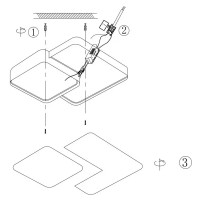 Люстра потолочная светододная Square FR6095CL-L84B цвет черный