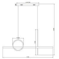 Подвесной светильник светодиодный Acrobatic FR6101PL-L80B цвет черный