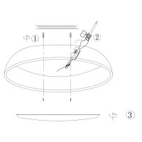 Люстра потолочная светододная Moonlight FR5277CL-L72GR серы