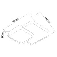 Люстра потолочная светододная Square FR6095CL-L84W цвет белый