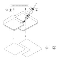 Люстра потолочная светододная Square FR6095CL-L84W цвет белый