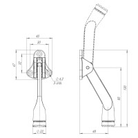 Упор дверной Fuaro Stopper-100, ЦАМ, цвет черный
