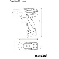 Дрель-шуруповерт аккумуляторная Metabo PowerMaxx BS 600984500, 12 В Li-ion 2x2 Ач