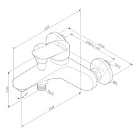 Смеситель для ванны AM.PM F9ML1022 однорычажный цвет черный матовый