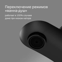 Смеситель для ванны AM.PM F9ML1022 однорычажный цвет черный матовый