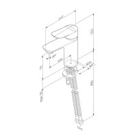 Смеситель для раковины AM.PM Moxie F9ML2100 однорычажный цвет хром