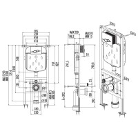 Комплект инсталляция с унитазом Creavit Terra TP325-11CB00E-0000, с микролифтом, клавиша цвет хром