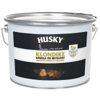 Краска по металлу Husky Klondike цвет серый глянцевый 9 л