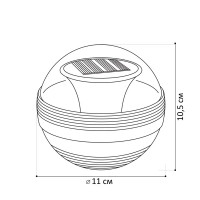 Светильник садовый плавающий Uniel «Pool Light» на солнечных батареях 10.5x10.5x10 см белый цвет света цвет прозрачный