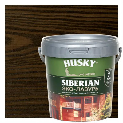 Эко-лазурь Husky Siberian полуматовая цвет палисандр 0.9 л