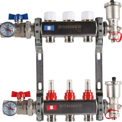 Коллектор в сборе для теплого пола Rommer 1\