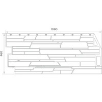 Панель фасадная полипропилен 460x1090 мм цвет белый