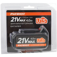 Аккумулятор Patriot BR 21 V Max Pro UES, 21 В Li-ion 4 Ач