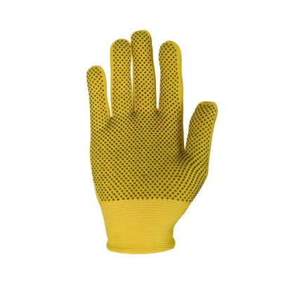 Перчатки ПВХ с микроточками Fiberon размер 9/L цвет желтый