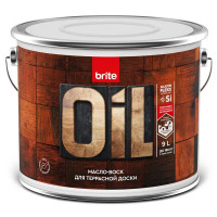 Масло-воск для террасной доски Brite матовое бесцветное база С 9 л