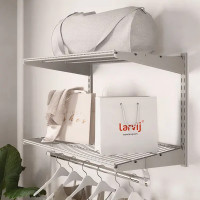 Гардеробная система Larvij 2 42.5x61x9.5 см цвет алюминий