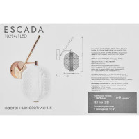 Настенный светильник светодиодный Escada Moonstone 10294/1 нейтральный белый цвет свет цвет золотой