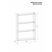 Шкаф зеркальный Easy Led подвесной с подсветкой 50x70 см цвет белый